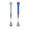 image:imageNuby 2in1 Hot Safe Feeding Spoons  2Pack Spoons for Babies 6 Months  Pink and PurpleRegular