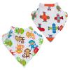 image:imageNuby 2pk Dribble Catcher Bandana bibs Super Absorbent Drool Bib with Soft Comfort Neckline NeutralBoy