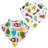 image:imageNuby 2pk Dribble Catcher Bandana bibs Super Absorbent Drool Bib with Soft Comfort Neckline NeutralNeutral
