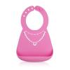 image:imageNuby 3D Soft Silicone Baby Bib with Scoop  Silicone Bib for Toddlers and Babies 6 Months  Suspenders and Bow TiePearl Necklace