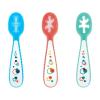 image:imageNuby Babys First Spoons Set  3Pack Feeding Utensils for Babies  6 Months  BubblesBlue  Red  Aqua with Bubbles