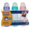 image:imageNuby NonDrip Standard Neck Bottles 10 Ounce GirlsPurple  Aqua  Pink