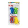 image:imageNuby Toddler Spoons and Forks Set for SelfFeeding  4 Pack  Toddler Utensils with Easy Grip Handles for Kids  Dishwasher Safe  12 Months  RedBlue amp GreenYellow