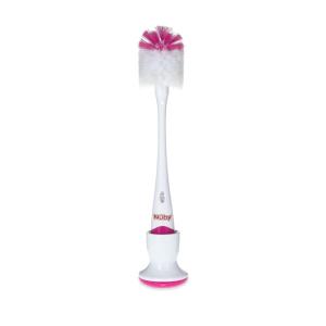 image:imageNuby 2 in 1 Bottle and Nipple Brush with Stand Pink