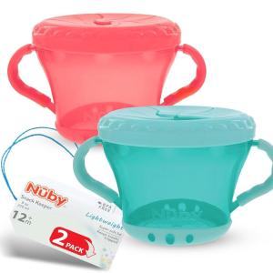 image:imageNuby 2Pack Snack Keepers Coral and AquaCoral and Aqua