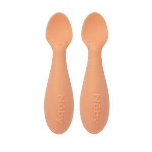 image:imageNuby Silicone Mini Spoons  2Pack BabyLed Weaning Spoons for Babies  4 Months  Orange