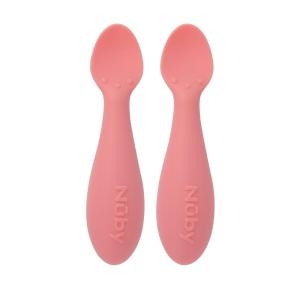 image:imageNuby Silicone Mini Spoons  2Pack BabyLed Weaning Spoons for Babies  4 Months  Pink