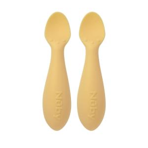 image:imageNuby Silicone Mini Spoons  2Pack BabyLed Weaning Spoons for Babies  4 Months  Yellow