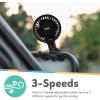 image:imageNuby 3Speed Stroller Fan with Adjustable Legs  Stroller Accessories  Summer Travel Essentials  Ideal for Car Seats and Play Yards  Black