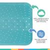 image:imageNuby Cushioned Bath Mat for Babies and Toddlers  NonSlip Shower and Bathtub Mat with Suction Cups  WhiteAqua