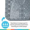 image:imageNuby Cushioned Bath Mat for Babies and Toddlers  NonSlip Shower and Bathtub Mat with Suction Cups  WhiteGray