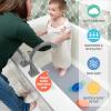 image:imageNuby Cushioned Bath Mat for Babies and Toddlers  NonSlip Shower and Bathtub Mat with Suction Cups  WhiteGray