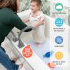 image:imageNuby Cushioned Bath Mat for Babies and Toddlers  NonSlip Shower and Bathtub Mat with Suction Cups  WhiteWhite