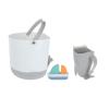 image:imageNuby Bath Essentials Set  Whale Tub Toy Caddy with NonSlip Tray Gentle Rinse Pail for TearFree Baths amp Stackable Boat Toy for Play Storage amp Easy Bath Time OrganizationBath Essentials Set