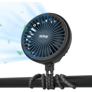 image:imageNuby 3Speed Stroller Fan with Adjustable Legs  Stroller Accessories  Summer Travel Essentials  Ideal for Car Seats and Play Yards  Black