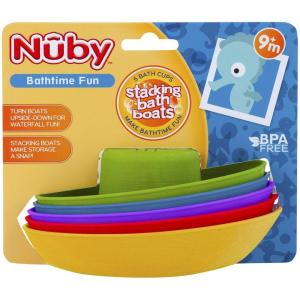 image:imageNuby 5Piece Splish Splash Bath Time Stacking CupsStacking Bath Boats