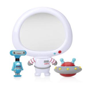image:imageNuby Astronaut Mirror Baby Bathtub Toy Set  3Piece Bath Toy Play Set  Baby Bath Toys for 3 Years3 Count Pack of 1
