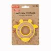 image:imageNuby Natural Wood Teether with Soft Silicone Minimalist Design Easy to Clean Giraffe Yellow