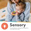image:imageNuby Pasta Ring Teether  3 Months  Soft Silicone MultiTextured Easy Grip Baby Teething Toy  Natural Teething Relief for Babies