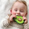 image:imageNuby Silicone Avocado Teether with Spinning Wood Seed 3 Months