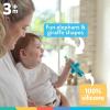 image:imageNuby Tube Teether  2Pack Baby Teething Toy  3 Months  Elephant and GiraffeElephant  Giraffe