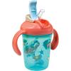 image:imageNuby 2in1 Toddler Cup with 360 Weighted Straw amp Hard Spout  2 Pack 8 oz  LeakResistant amp Easy Grip Handles  Dishwasher Safe  TigerRainbowsJungle  Ocean