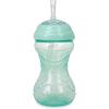 image:imageNuby 3 Piece NoSpill Easy Grip Cup with Flex Straw Clik It Lock Feature Girl 10 OunceBlue  Gray  Aqua