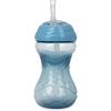 image:imageNuby 3 Piece NoSpill Easy Grip Cup with Flex Straw Clik It Lock Feature Girl 10 OunceBlue  Gray  Aqua