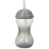 image:imageNuby 3 Piece NoSpill Easy Grip Cup with Flex Straw Clik It Lock Feature Girl 10 OunceBlue  Gray  Aqua
