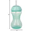 image:imageNuby 3 Piece NoSpill Easy Grip Cup with Flex Straw Clik It Lock Feature Girl 10 OunceBlue  Gray  Aqua