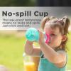 image:imageNuby 3 Piece NoSpill Easy Grip Cup with Flex Straw Clik It Lock Feature Girl 10 OuncePink  Magenta  Aqua
