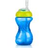 image:imageNuby 3 Piece NoSpill Easy Grip Cup with Flex Straw Clik It Lock Feature Girl 10 OuncePink  Purple  Blue