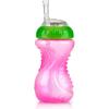 image:imageNuby 3 Piece NoSpill Easy Grip Cup with Flex Straw Clik It Lock Feature Girl 10 OuncePink  Purple  Blue
