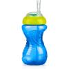 image:imageNuby 3 Piece NoSpill Easy Grip Cup with Flex Straw Clik It Lock Feature Girl 10 OunceRed  Blue  Green