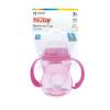 image:imageNuby 3 in 1 Baby Bottle to Training Sippy Cup  8 Oz Toddler Cups Spill Proof with Soft Spout Nipple amp Removable Grip Handles  Dishwasher Safe TealPink