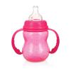 image:imageNuby 3 in 1 Baby Bottle to Training Sippy Cup  8 Oz Toddler Cups Spill Proof with Soft Spout Nipple amp Removable Grip Handles  Dishwasher Safe TealPink