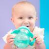 image:imageNuby 3 in 1 Baby Bottle to Training Sippy Cup  8 Oz Toddler Cups Spill Proof with Soft Spout Nipple amp Removable Grip Handles  Dishwasher Safe TealTeal