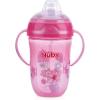 image:imageNuby 360 2 Handle Comfort Cup Boy 9 oz 2 packPink Flower and Purple Owl