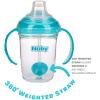 image:imageNuby 360 Grip N Sip 8oz Tritan Cup Weighted Straw with Hygienic Cover PinkTeal