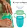 image:imageNuby 360 Wonder Cup SpillProof Transition Cup Sip from All Sides Spoutless Design LeakResistant with TOUCHFLO Silicone Rim Easy Grip for Little Hands BPA Free 6 Months GreenRedBlueGreen  Red  Blue