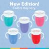 image:imageNuby 360 Wonder Cup SpillProof Transition Cup Sip from All Sides Spoutless Design LeakResistant with TOUCHFLO Silicone Rim Easy Grip for Little Hands BPA Free 6 Months GreenRedBlueGreen  Red  Blue