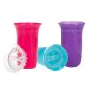 image:imageNuby 3Piece NoSpill Smart Edge 360 Cup with Touch Flo Easy Clean Silicone Rim 10 Oz Girl Color May Vary10 Ounces