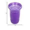 image:imageNuby 3Piece NoSpill Smart Edge 360 Cup with Touch Flo Easy Clean Silicone Rim 10 Oz Girl Color May Vary10 Ounces
