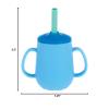 image:imageNuby 3Stage Training Cup Set  Silicone Tumbler with Spout and Straw Combo  4 oz  6 Months  Coral and SprinklesBlue