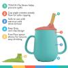 image:imageNuby 3Stage Training Cup Set  Silicone Tumbler with Spout and Straw Combo  4 oz  6 Months  Coral and SprinklesConfetti  Sprinkles