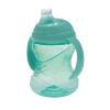 image:imageNuby ClikIt NoSpill Soft Spout Training Sippy Cup with Handles  2Pack 10 Oz  4 Months  NeutralAqua  Gray