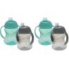 image:imageNuby ClikIt NoSpill Soft Spout Training Sippy Cup with Handles  2Pack 10 Oz  4 Months  NeutralAqua  Gray
