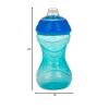 image:imageNuby ClikIt Soft Spout NoSpill Easy Grip Sippy Cup for Girls  3Pack 10 Oz  6 MonthsBlue  Green  Red  Aqua