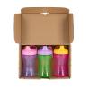 image:imageNuby NoSpill Hard Spout Sippy Cup with Easy Grip  3Pack 10 oz  Baby Sippy Cup for 6 Month Old  PinkGreenPurplePink  Purple  Green