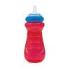 image:imageNuby Sports Sipper Toddler Cup with Soft Silicone Spout amp TouchFlo Valve  3 Pack 14 oz  LeakResistant with Easy Grip Design  18 Months  BoysRed  Blue  Yellow
